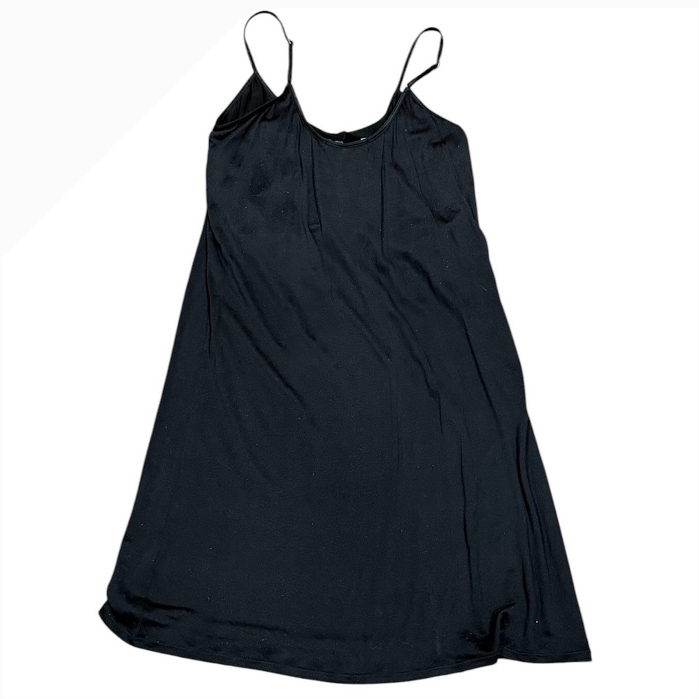 Peruvian Connection Silk Black Mini Slip Underdress Womens Medium Adjustable